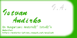 istvan andirko business card